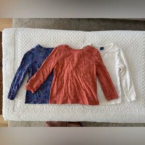 Old Navy Kids Long Sleeve Tees - Blue, Orange, and White